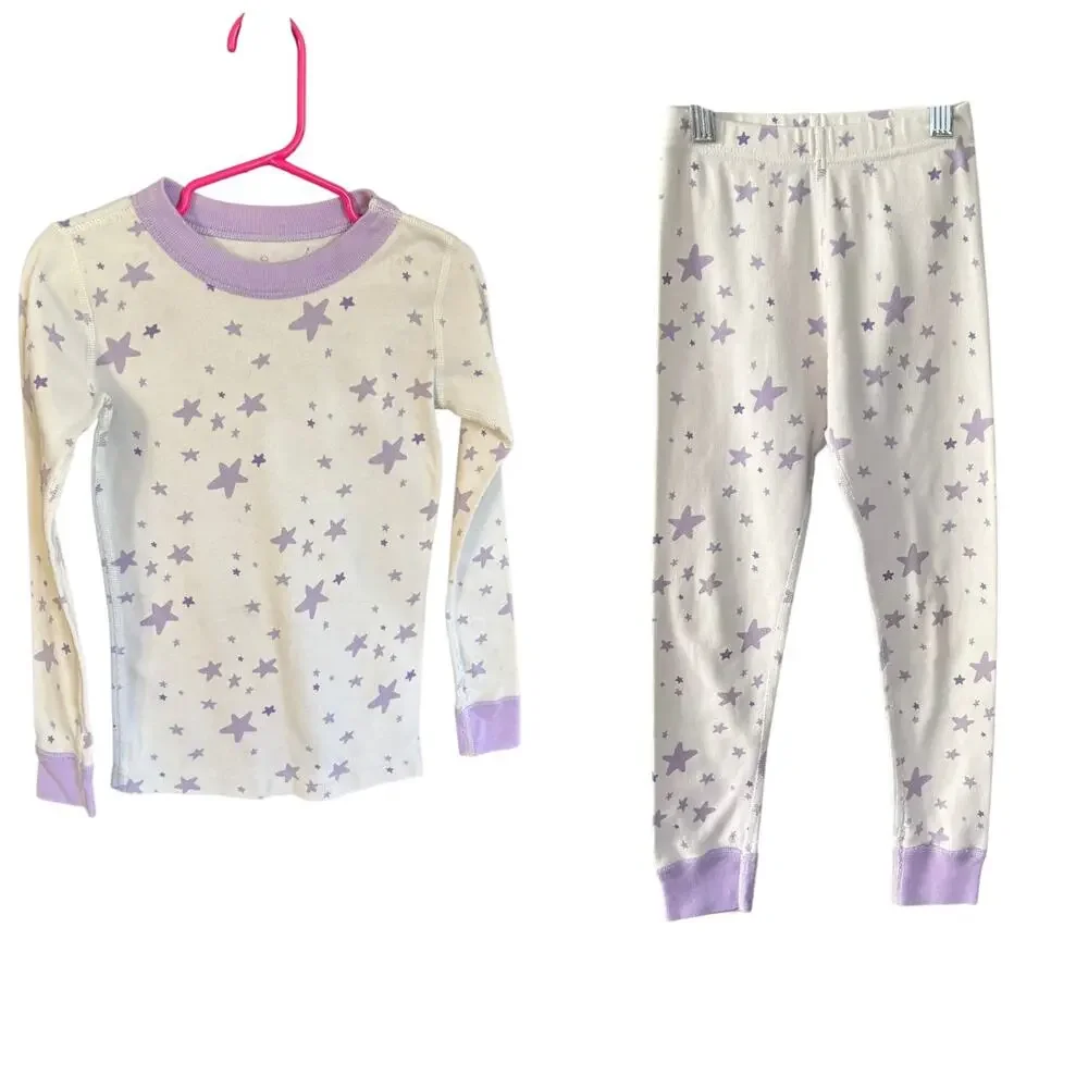 Hanna Andersson Moon and Back Girls 2 pc Pajamas Size 110 5 Play Condition